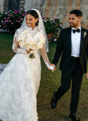 Natalie Stella and Phillipp Mwene on their wedding day in June 2022